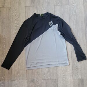 FootJoy Black and Gray Long Sleeve Shirt
